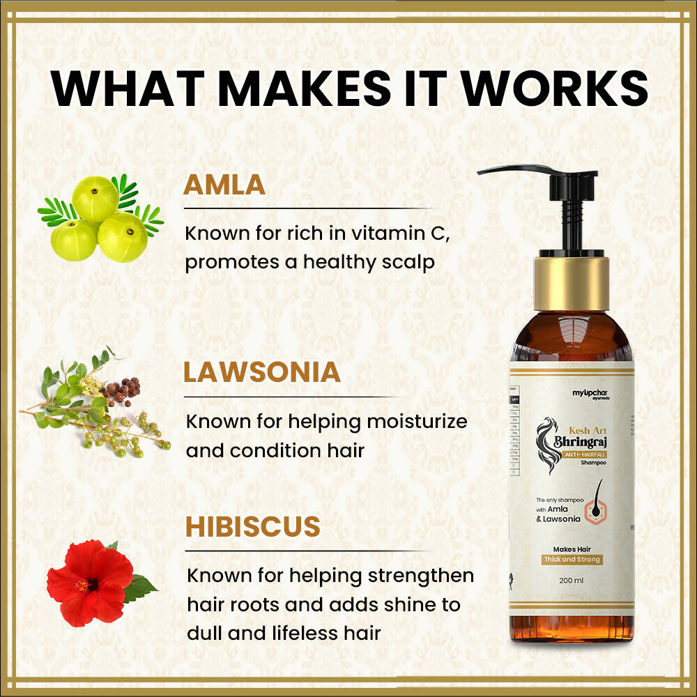 myUpchar Ayurveda KeshArt Bhringraj Anti-Hairfall Shampoo 