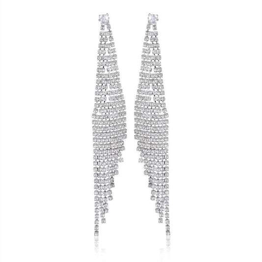 Trendoo Jewelry Silver Diamonds Drops