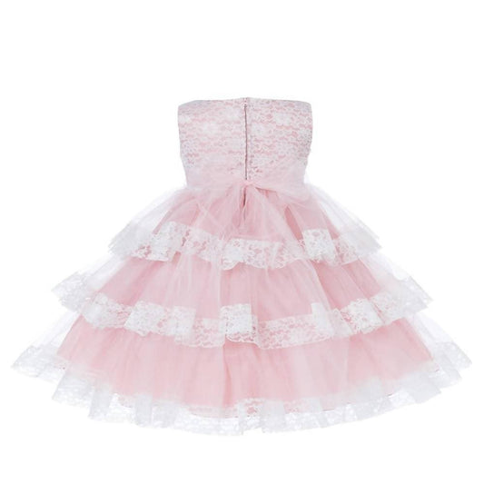 Asmaani Baby Girl's Multi-Coloured Satin A-Line Maxi Full Length Dress (AS-DRESS_22112) - Grab2buy
