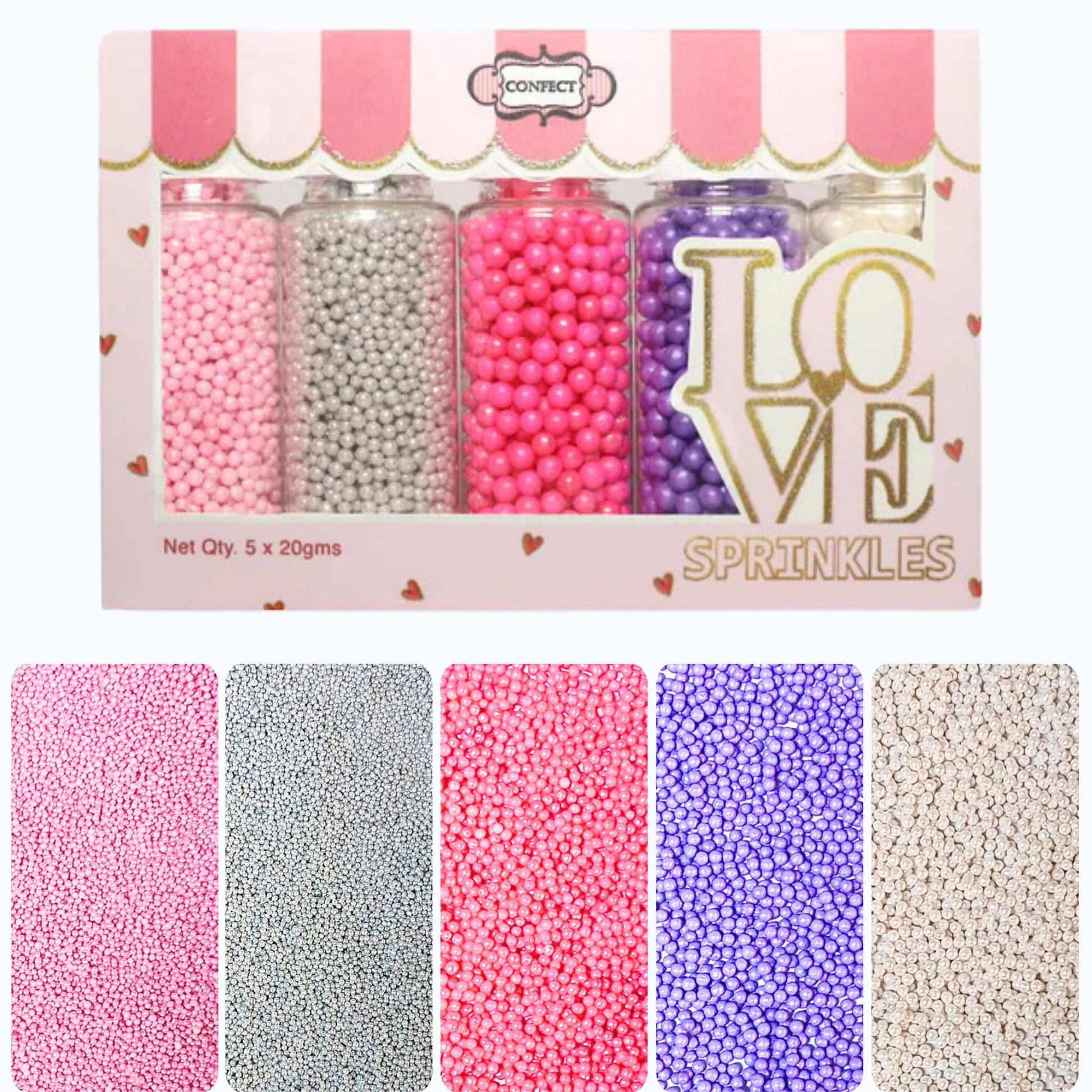 Confect Pretty Princess Disco Balls Assorted Sprinkles (DB-01)