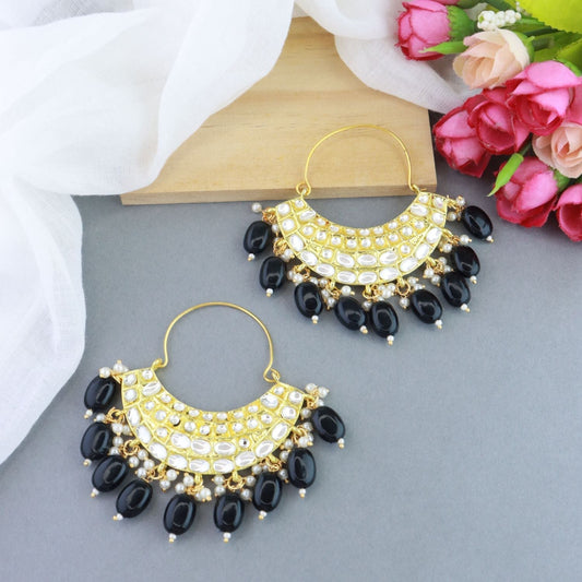 Gold-Polished Traditional Handcrafted Pearl Jhumki Earrings for Women/Girls - Wahe Jewels