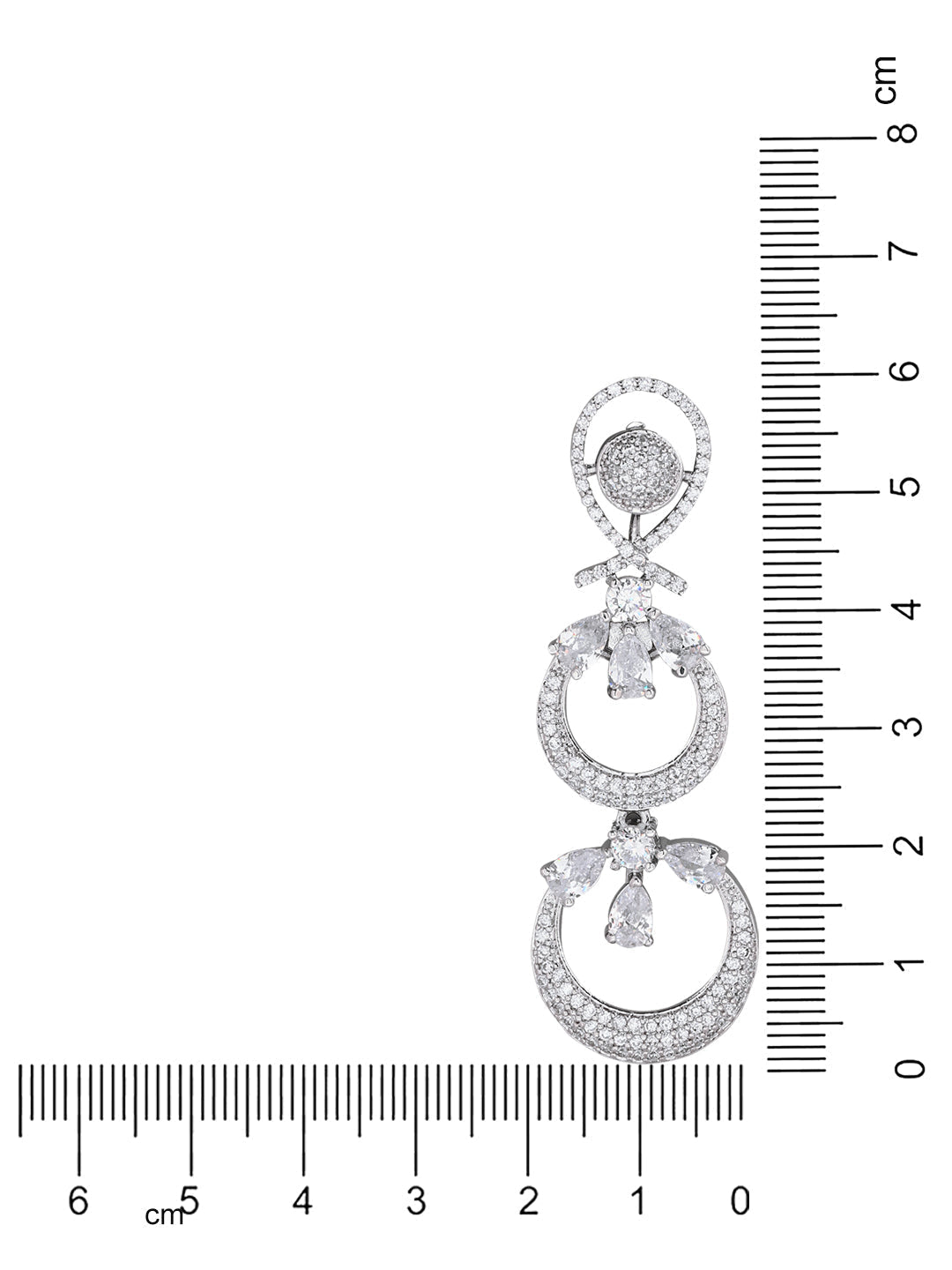 Stylish Latest Fashion Rose Gold-Polished Glittering Crystal AD Stone studded Earrings for Women & Girls - Wahe Jewels Noz2Toz