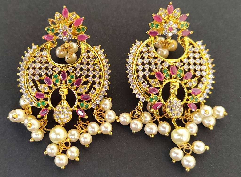 Multicolor AD Designer Earrings - Grab2buy