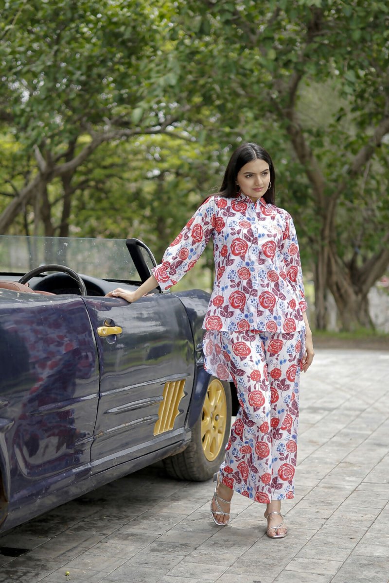 Aayaa Pure Muslin printed Multi Co-Ord Set - Multi Color 