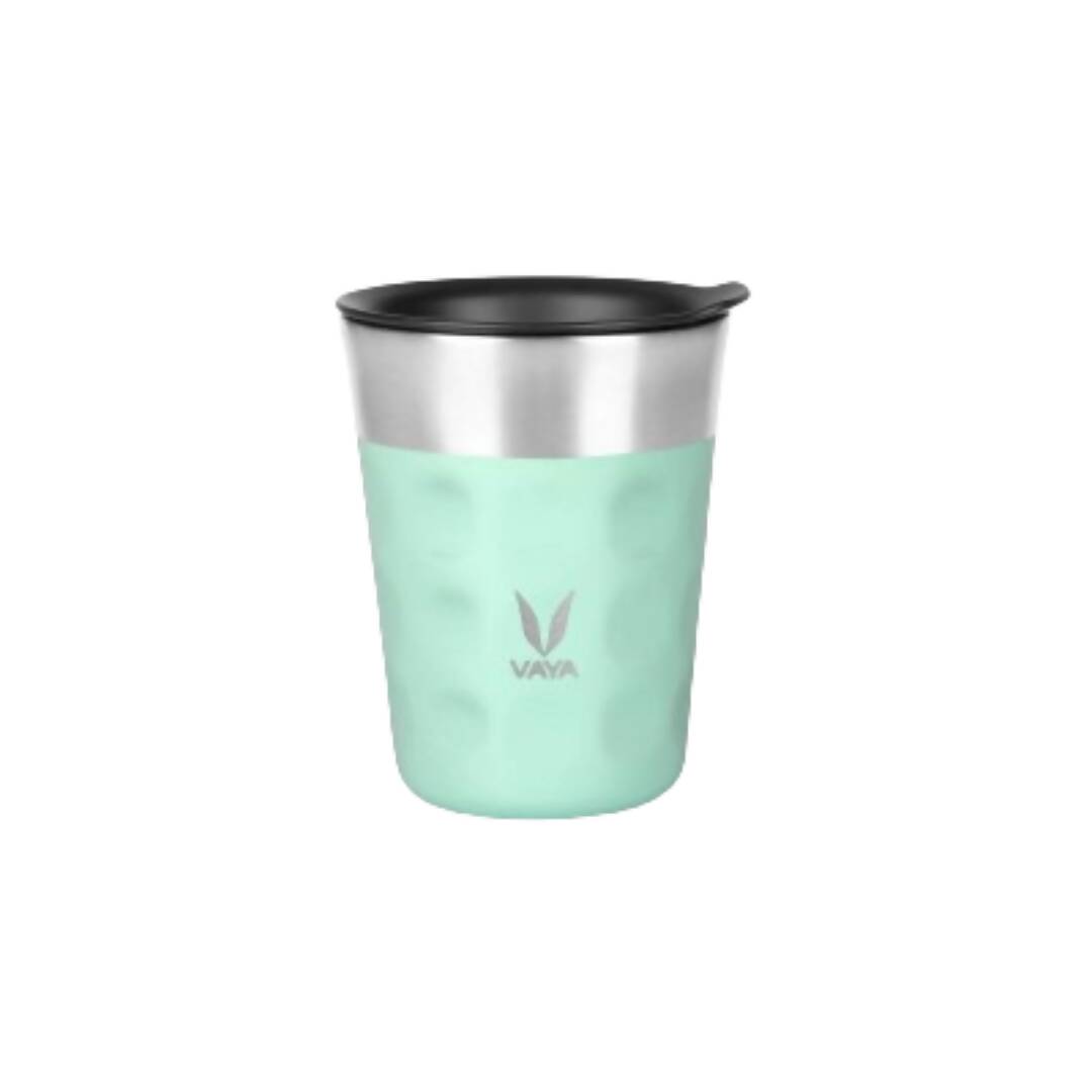 Vaya Popcup Insulated Coffee Mug Tumbler With Lid - 250 ml (Cool Cyan) | Grab2Buy