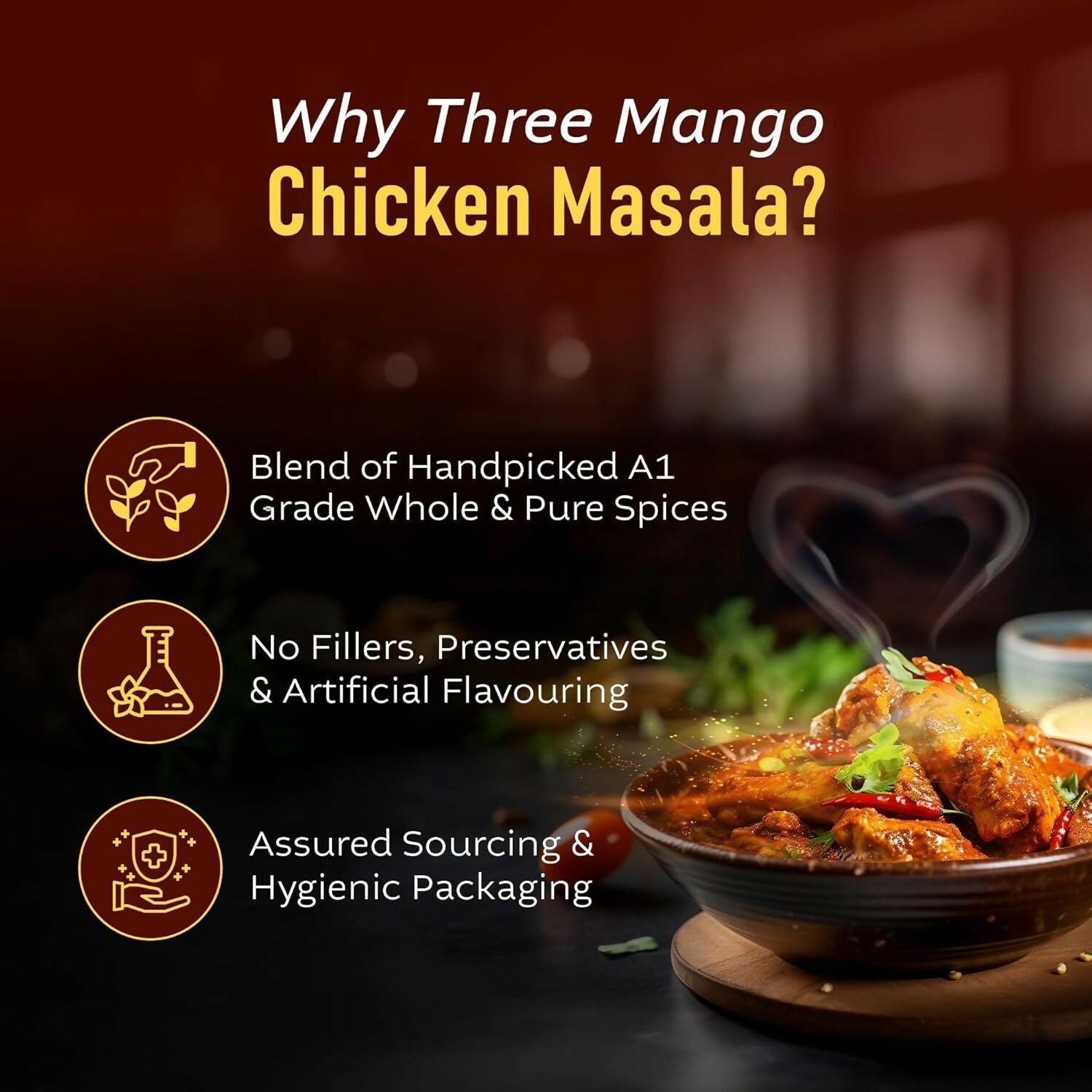 Three Mango Chicken Masala Powder  Grab2Buy Three Mango Grab2Buy