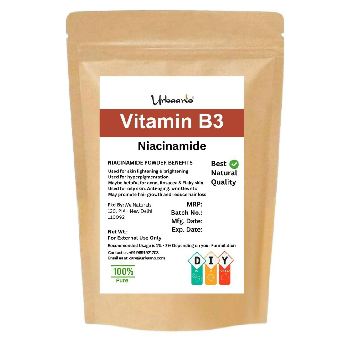 Urbaano Herbal Niacinamide Powder (Vitamin B3) For Making DIY Lotion, Cream, Serum & Skin Care  Grab2Buy Urbaano Herbal Grab2Buy