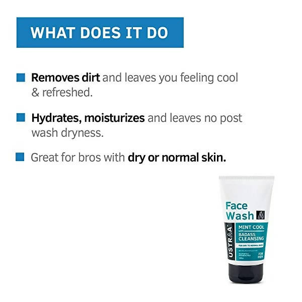 Ustraa Mint Cool With Badass Cleansing Face Wash For Men  Grab2Buy Ustraa Grab2Buy