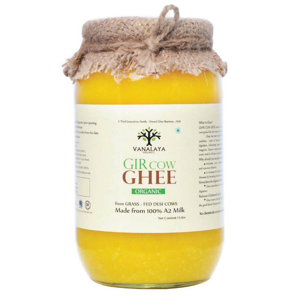 Vanalaya Organic Gir Cow Ghee | A2 Milk Prepared By Traditional Bilona Method | 100 % Pure A2 Ghee, Natural & Healthy 