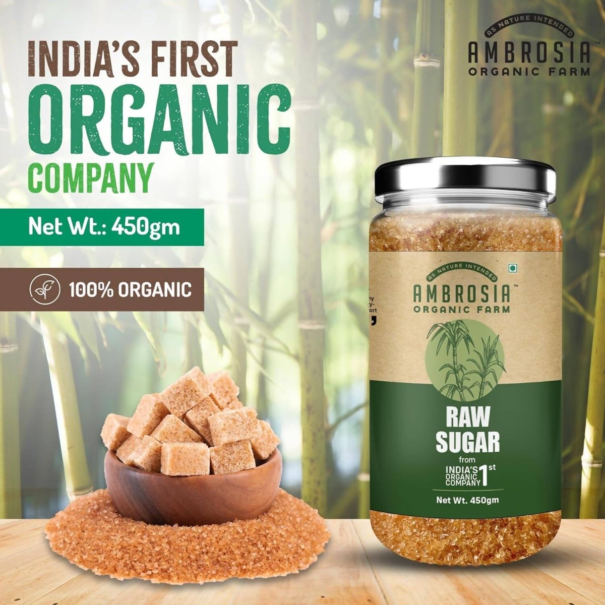 Ambrosia Organic Farm Raw Sugar  Grab2Buy Ambrosia Organic Farm Grab2Buy