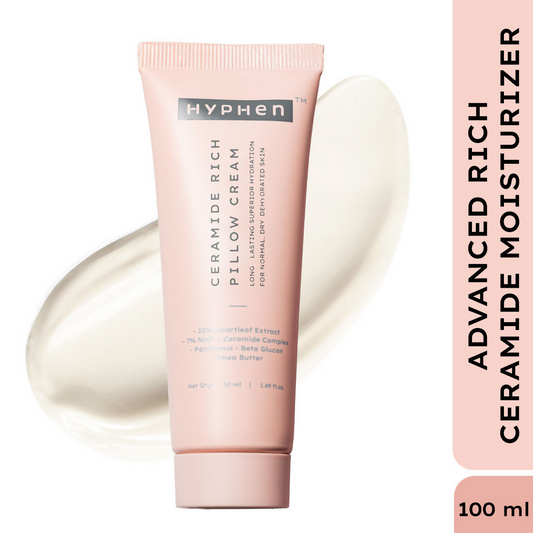 Hyphen By Kriti Sanon 10% Heartleaf & 7% Ceramides-Nmf Face Cream Moisturizer Rich Pillow Cream 