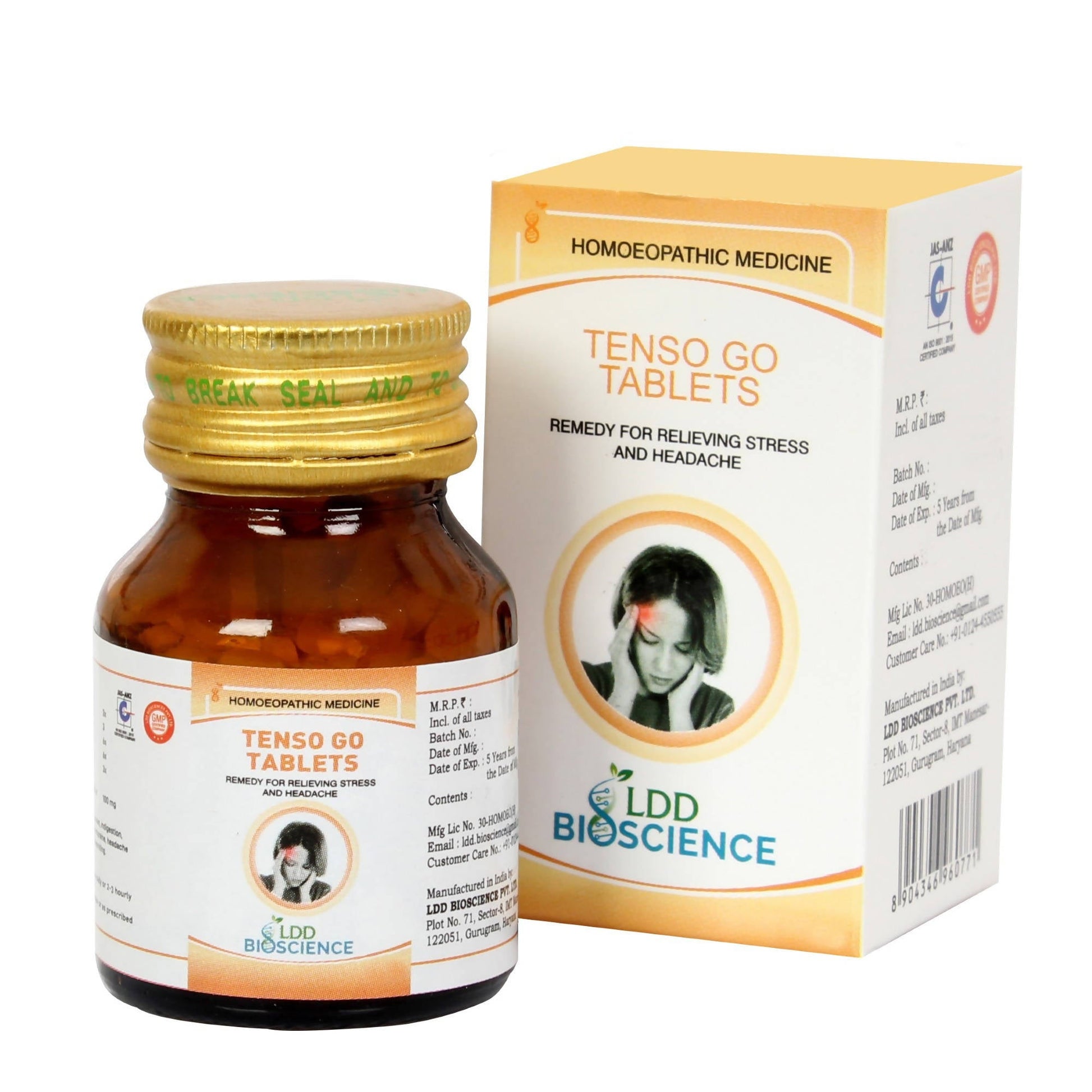 LDD Bioscience Homeopathy Tenso Go Tablets