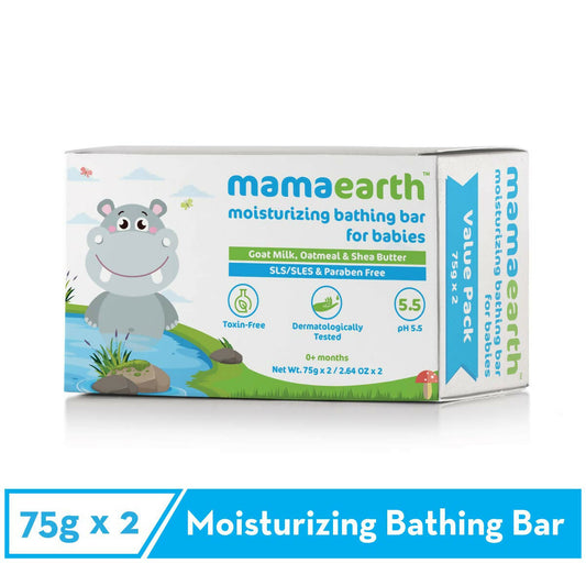 Mamaearth Moisturizing Baby Bathing Soap Bar & Natural Berry Blast Kids Toothpaste Genie India