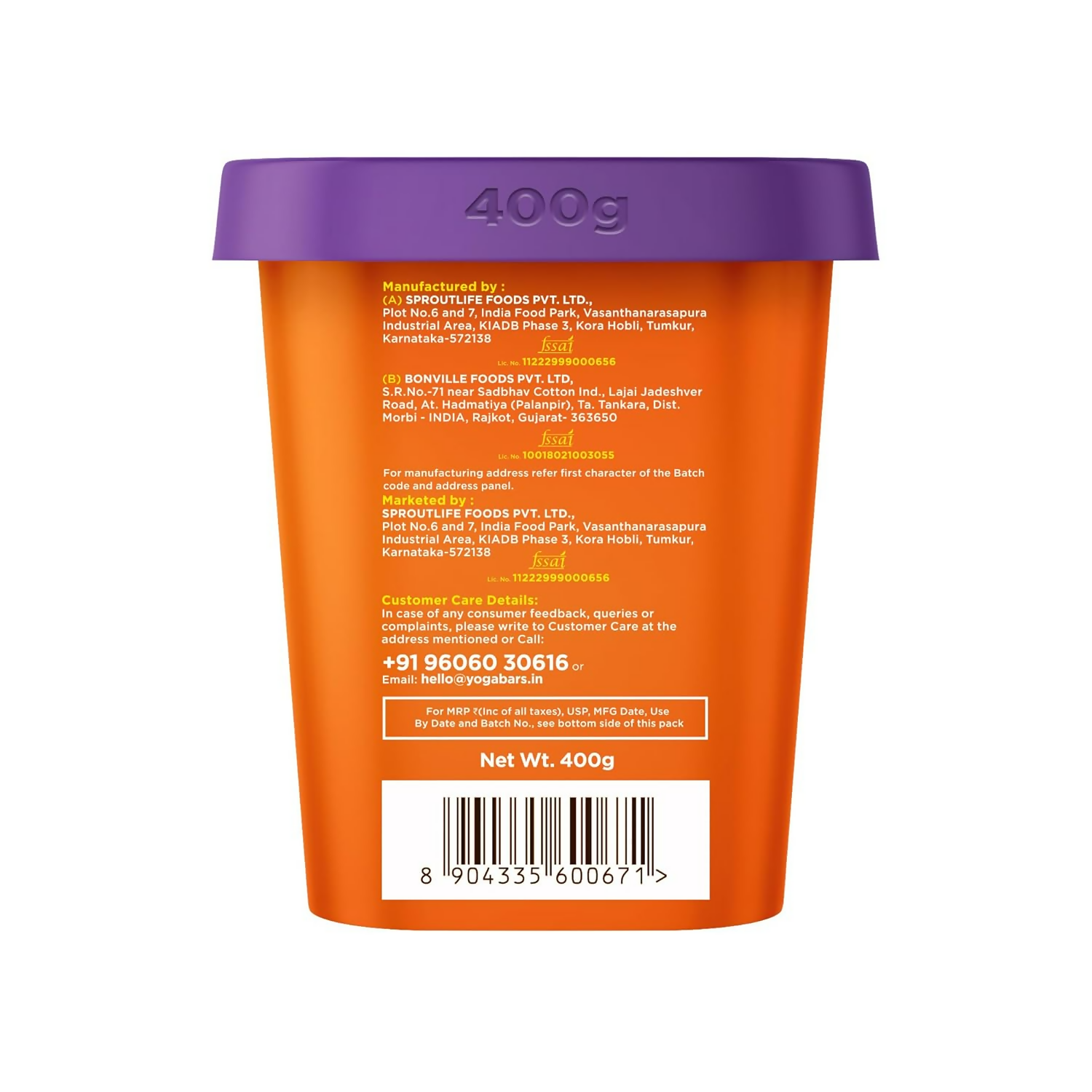 Yoga Bar 100% Pure Peanut Butter Creamy & Yummy Unsweetened  Grab2Buy Yoga Bar Grab2Buy