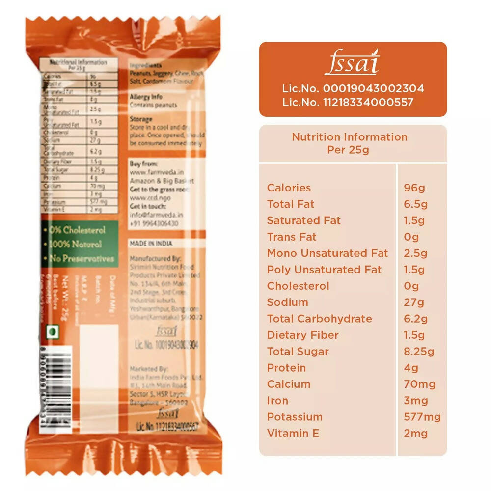 Farmveda Classic Peanut Chikki-Made With Jaggery 