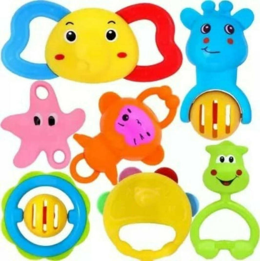 Cable World Colourful Plastic Non Toxic Attractive Rattle Combo - Grab2buy