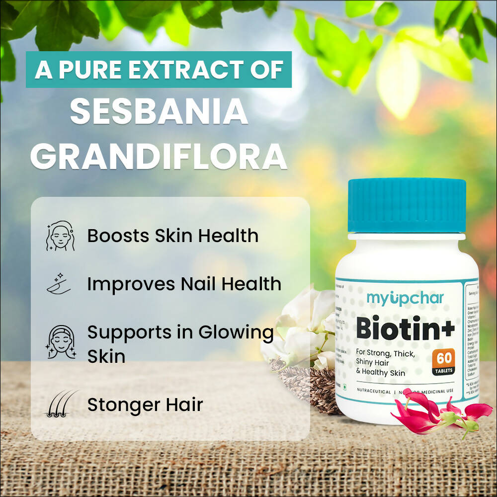 myUpchar Ayurveda Biotin+ Tablets - Grab2buy