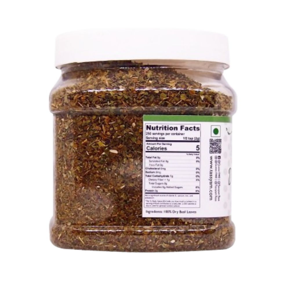 Tassyam Organics Dry Basil Flakes