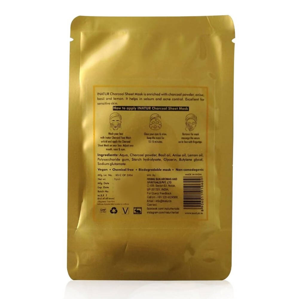 Inatur Charcoal Sheet Mask
