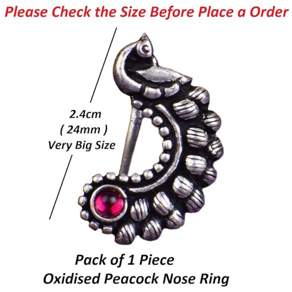 Thanu's Craft Maharashtrian Nath Clip on Marathi Nose ring without Piercing Oxidized nose Pin  Grab2Buy Generic Grab2Buy