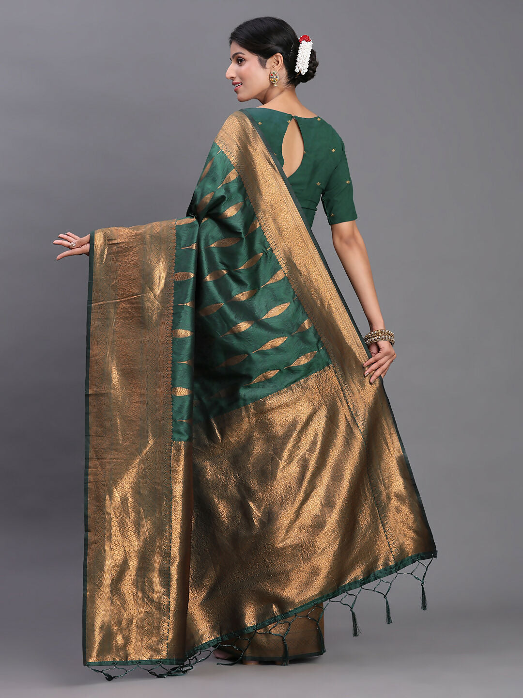 Shree Shyam Fashion Silk Dark Green Saree