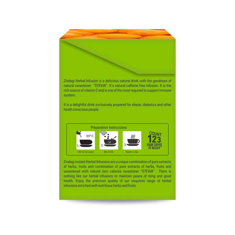 Zindagi Orange Herbal Infusion Sachets  Grab2Buy Zindagi Grab2Buy