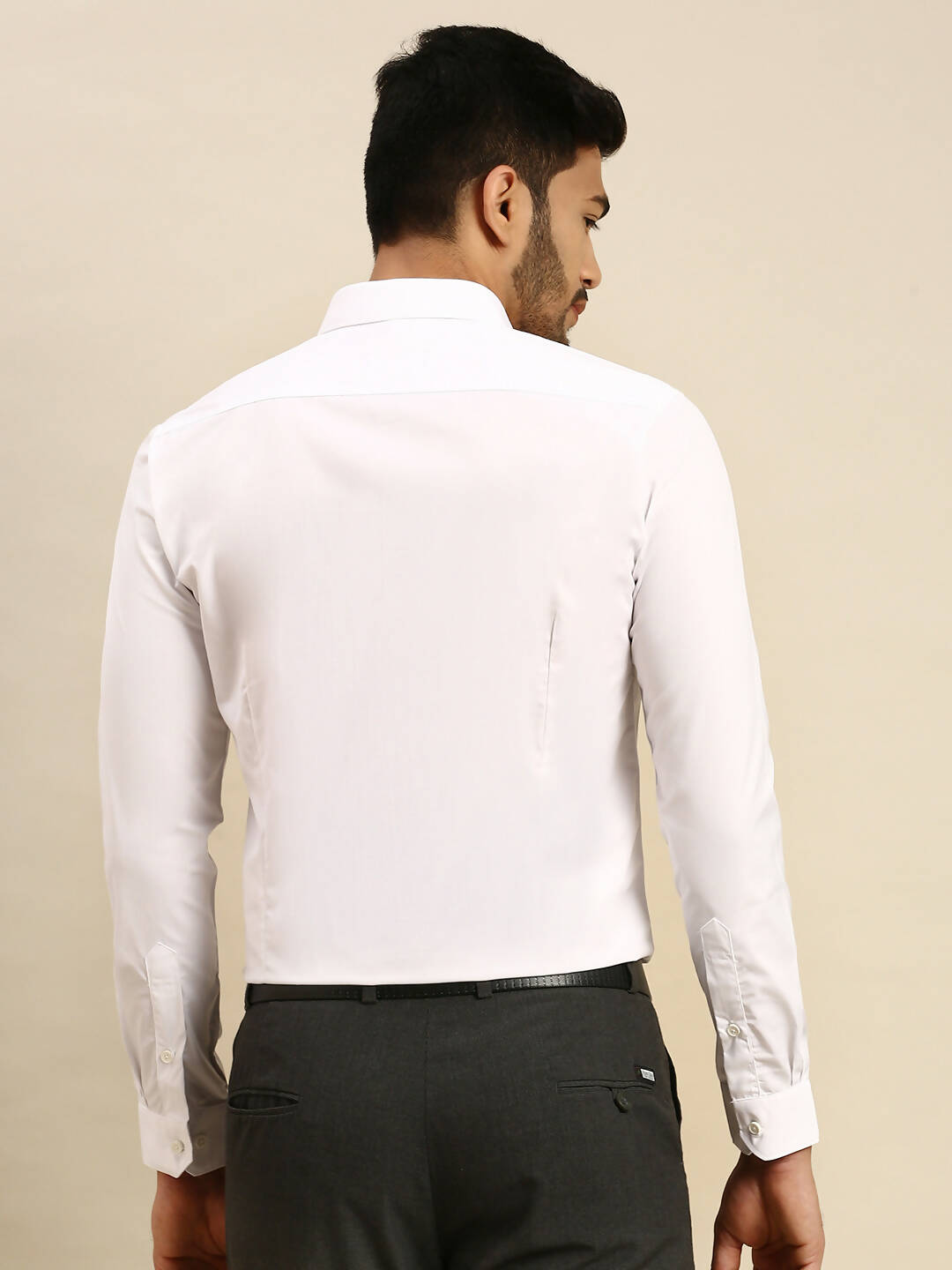 Ramraj Cotton Mens Full Sleeve Formal 100 % Cotton White Shirt 