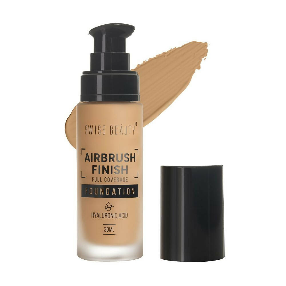 Swiss Beauty Airbrush Finish Full Coverage Foundation - Golden Beige 