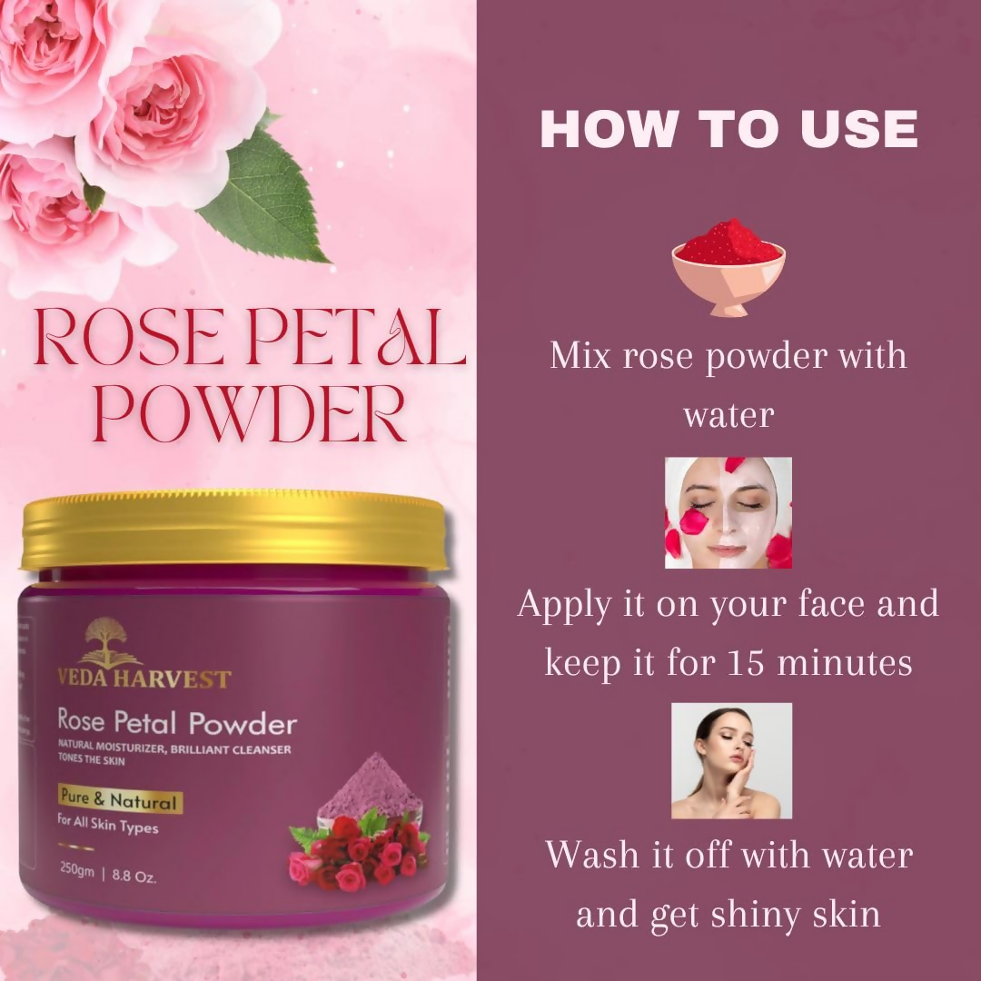 Veda Harvest Rose Petal Powder For Skin Glow  Grab2Buy Veda Harvest Grab2Buy