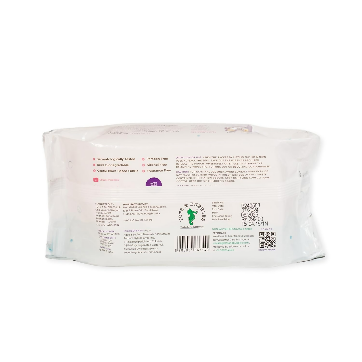 Tots & Bubbles 99% Water Baby Wet Wipes with Lid  Grab2Buy Tots & Bubbles Grab2Buy