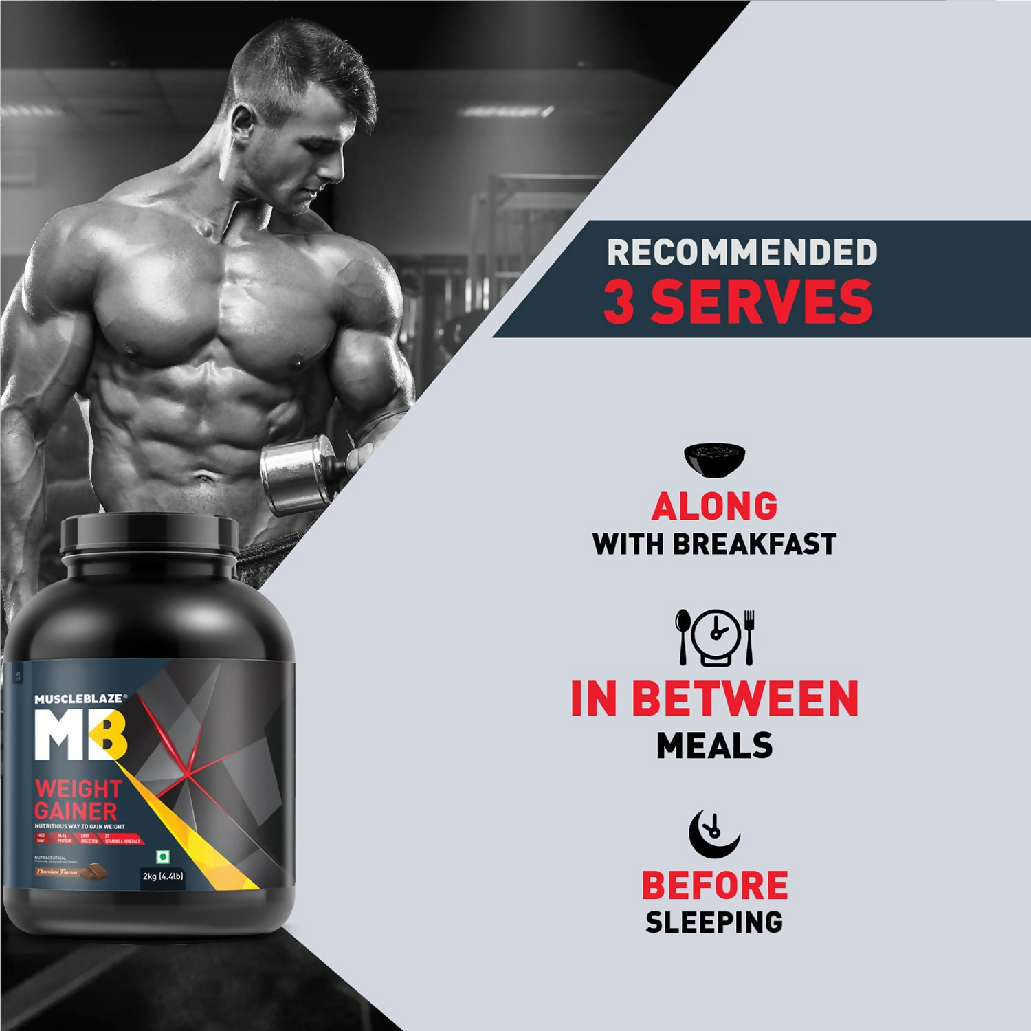 MuscleBlaze Weight Gainer With Added Digezyme Powder 