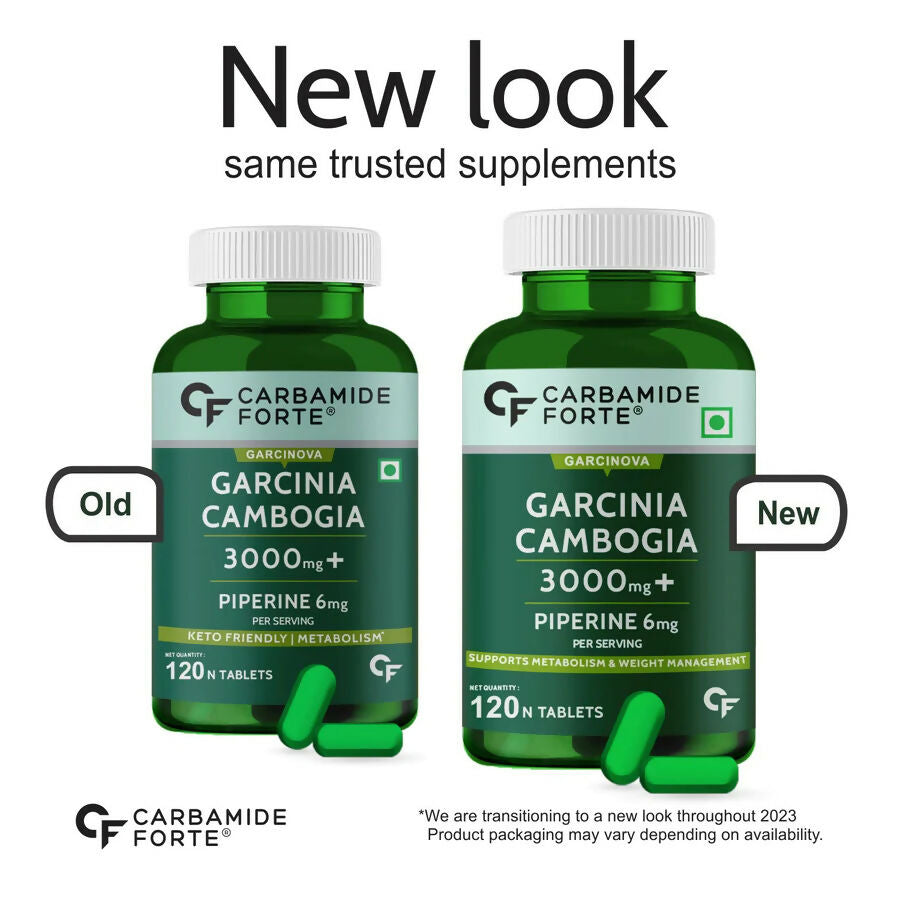 Carbamide Forte Garcinia Cambogia 3000mg Tablets with 6mg Piperine 