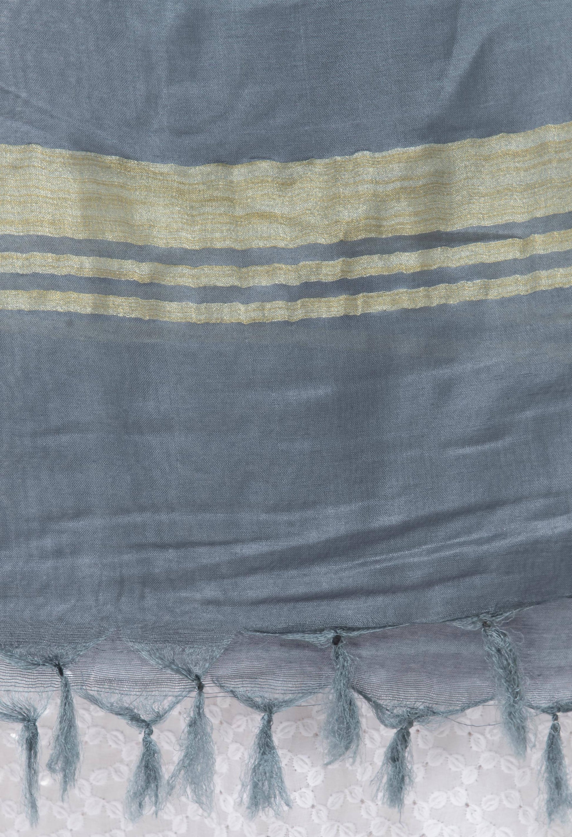Mominos Fashion Moeza Slub Cotton Grey Dupatta