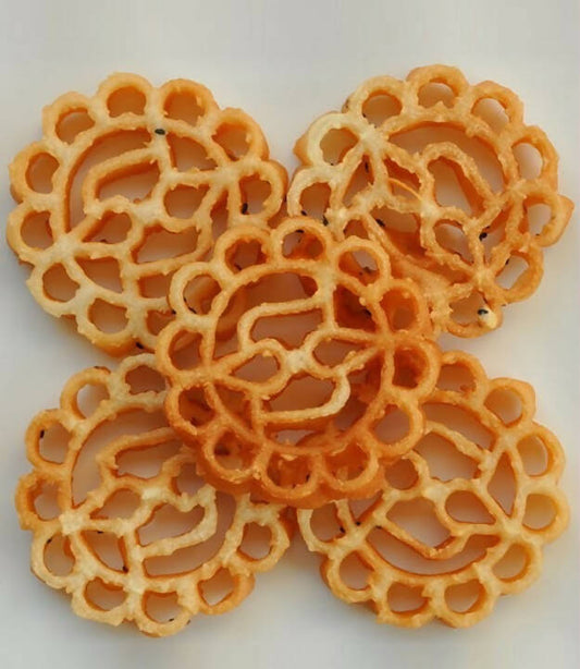 Mee Konaseema Stores Gulabi Puvvu (Rose Flower Cookie) - Grab2buy