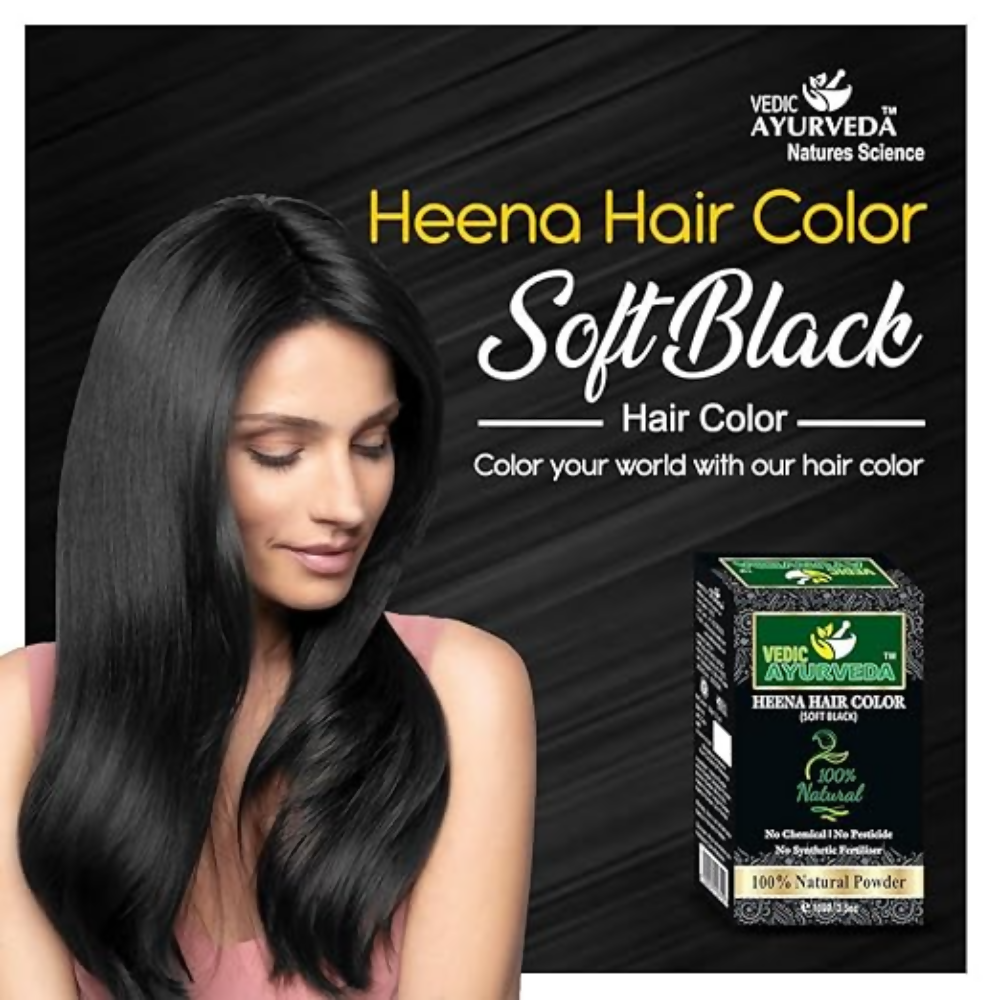 VedicAyurveda Natural Henna hair color Soft Black  Grab2Buy VedicAyurveda Grab2Buy