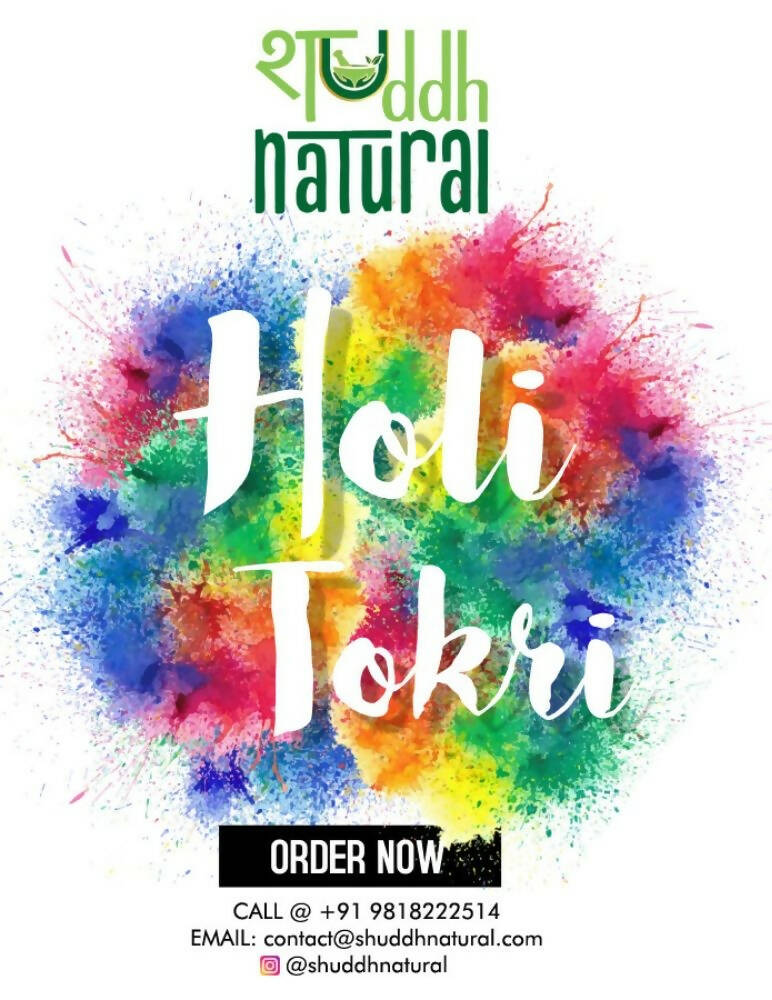 Shuddh Natural Ubtan Based Herbal Gulal | Ayurvedic Thandai Powder |Kashmiri Kahwa| Holi Gift Hamper 