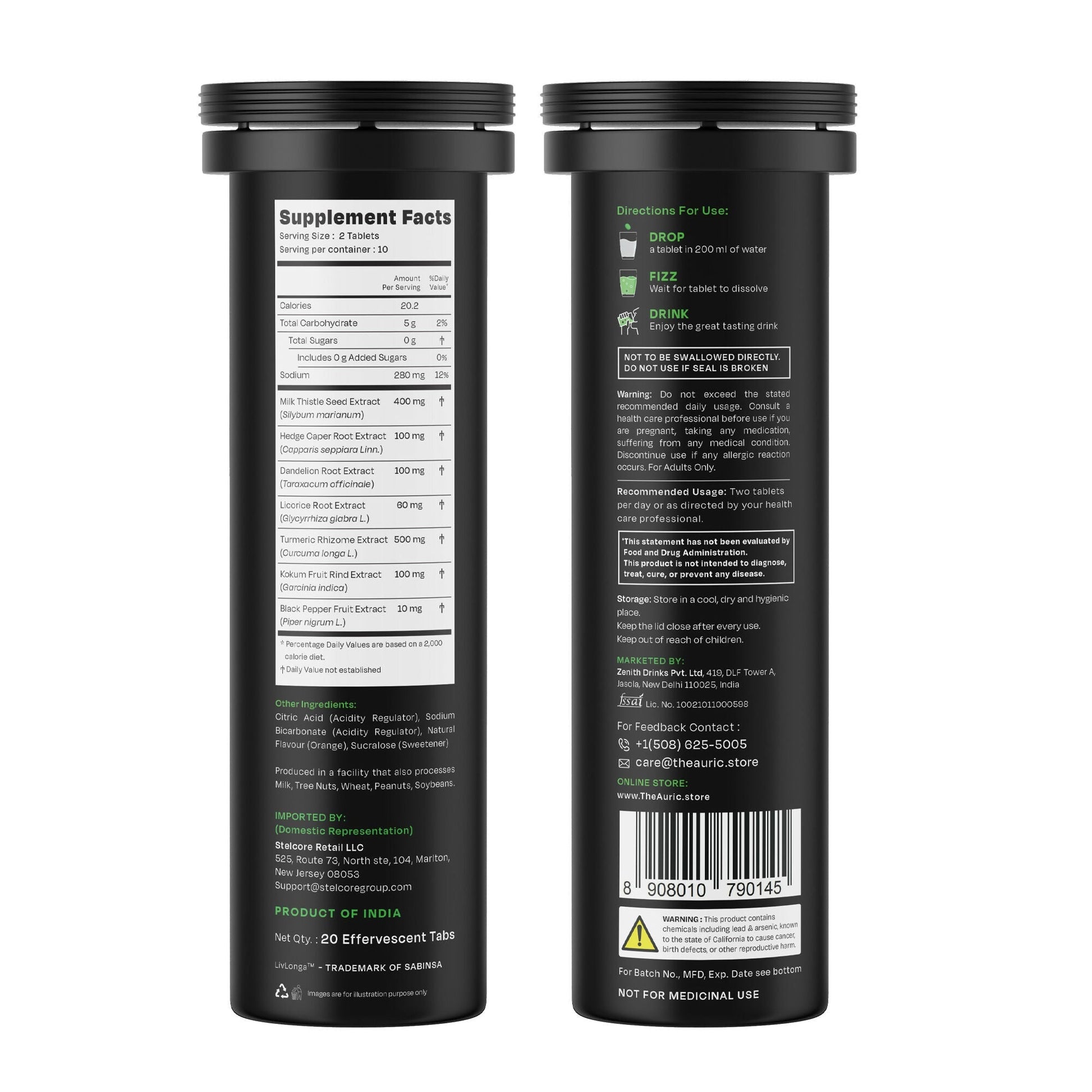 Auric Herbal Liver Support Supplement 