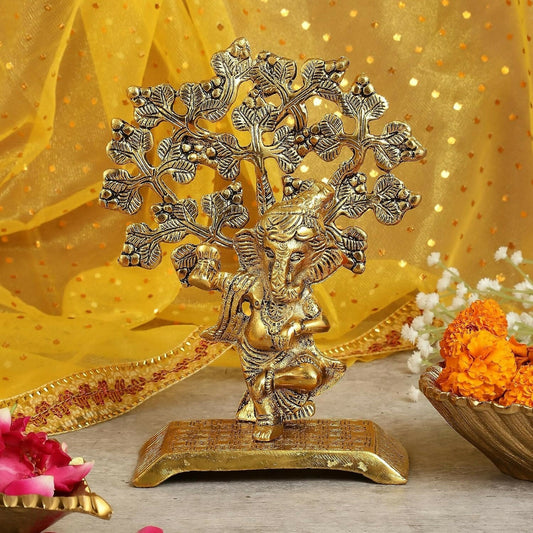 Heyearth Lord Ganesh Statues With Tree,Ganesha Figurine,Lord Ganesha Idol - Grab2buy