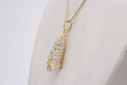 Gold-Plated Alloy Bell Shaped American Diamond Necklace Set - The Pari - Grab2buy