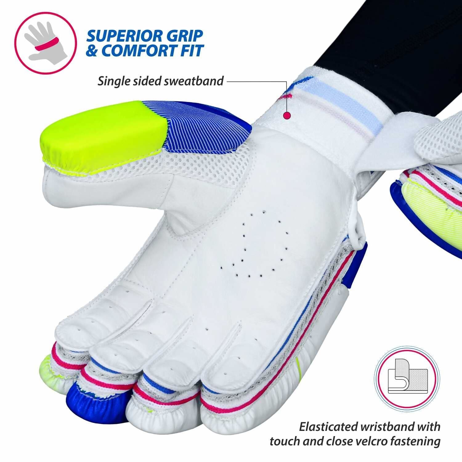 DSC Intense Attitude Men's Cricket Batting Gloves (Colour May Vary) 