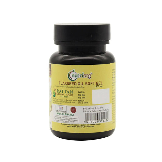 Nutriorg Flaxseed Oil Soft Gel Capsules - Grab2buy