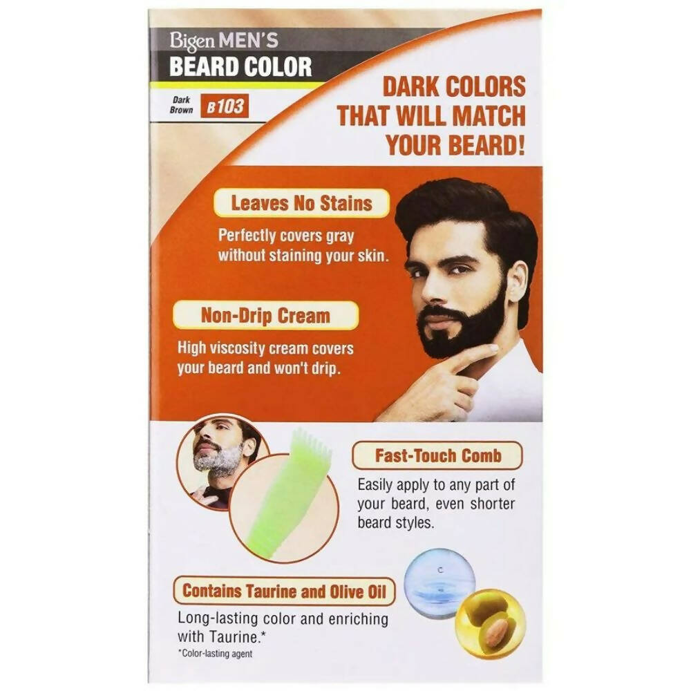 Bigen Men Beard Colour Dark Brown B 103 - Grab2buy