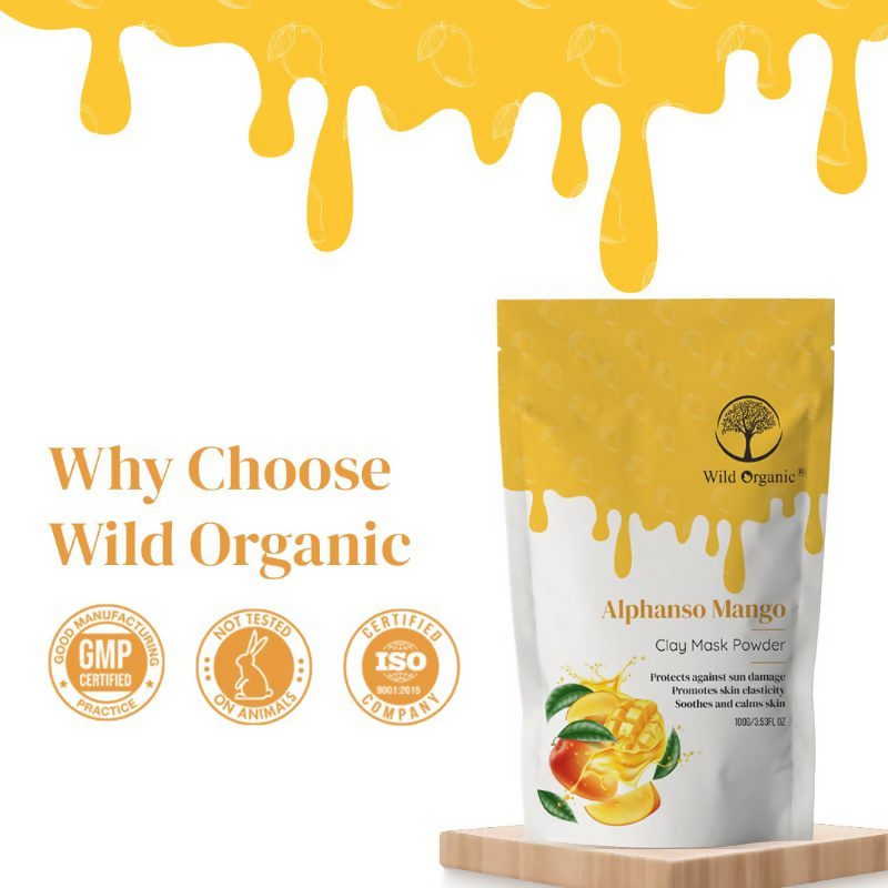 Wild Organic Alphanso Mango Clay Mask Powder 