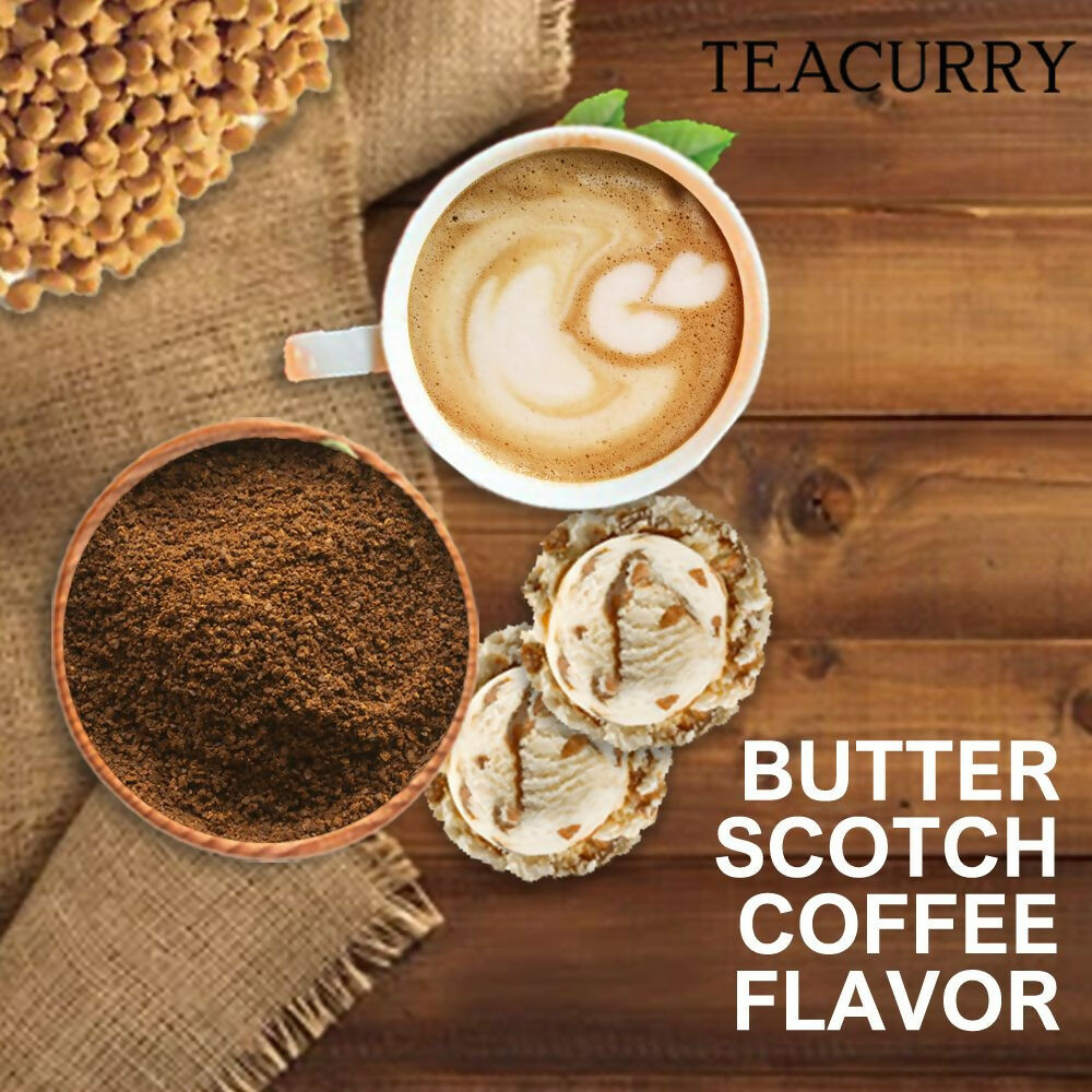 Teacurry Butterscotch Coffee - Arabica Freeze Dried Coffee for Instant Hot & Cold Coffee - Grab2buy