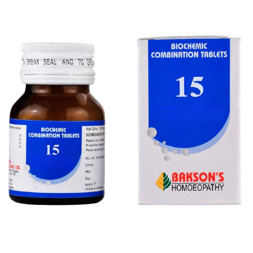 Bakson's Homeopathy Biochemic Combination 15 Tablets 