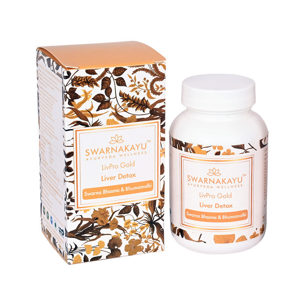 Swarnakayu LiverPro Gold Liver Detox Tablets With Swarna Bhasma & Bhumamalki 