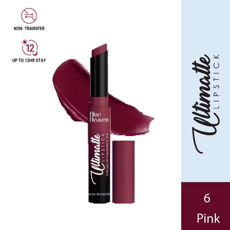 Blue Heaven Ultimatte NonTransfer Long Lasting Lipstick - 06 Pink 