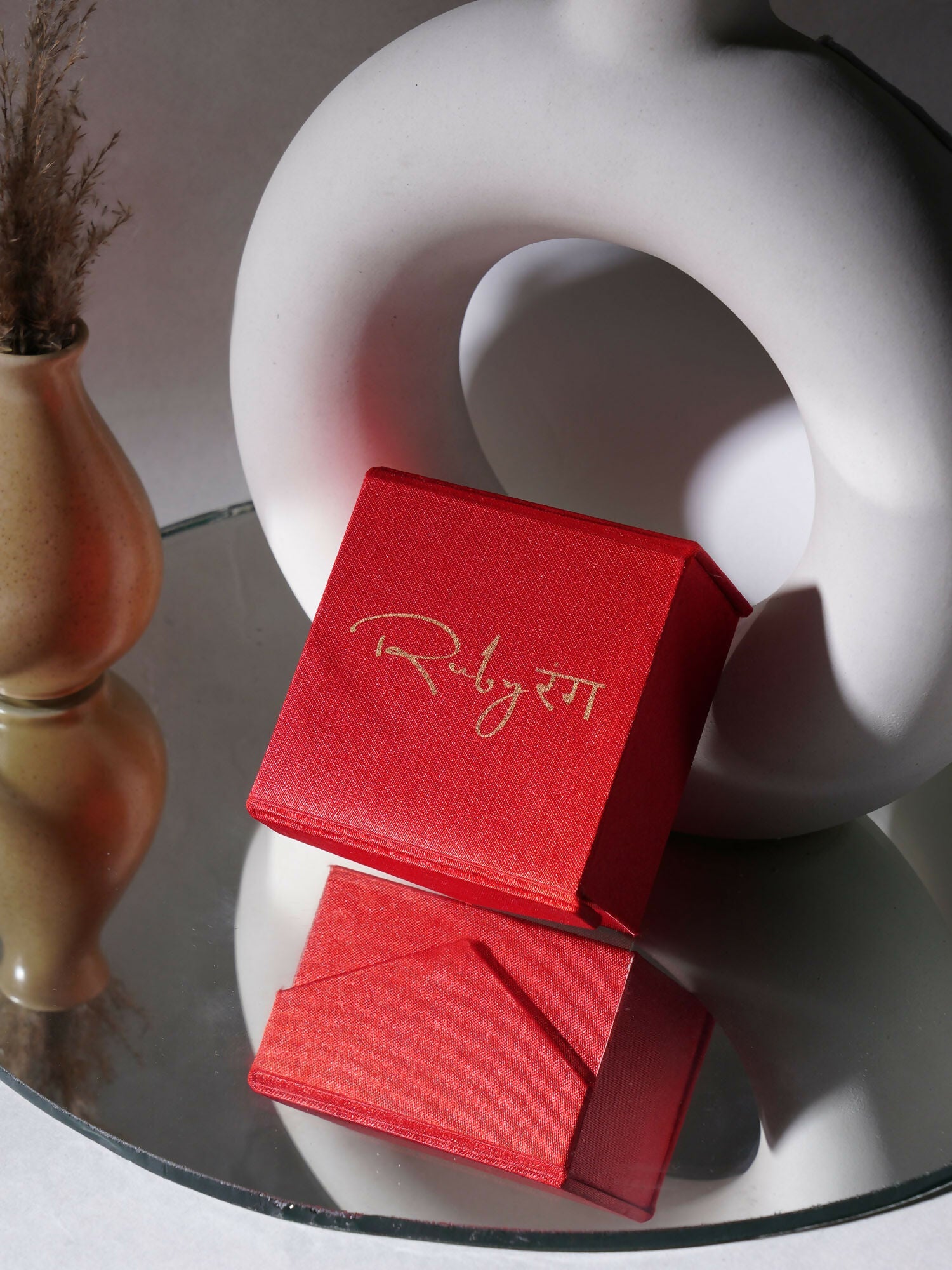 Kundan and Pearl Choker with Studs Jewellery Set (white) - Ruby Raang - Grab2buy