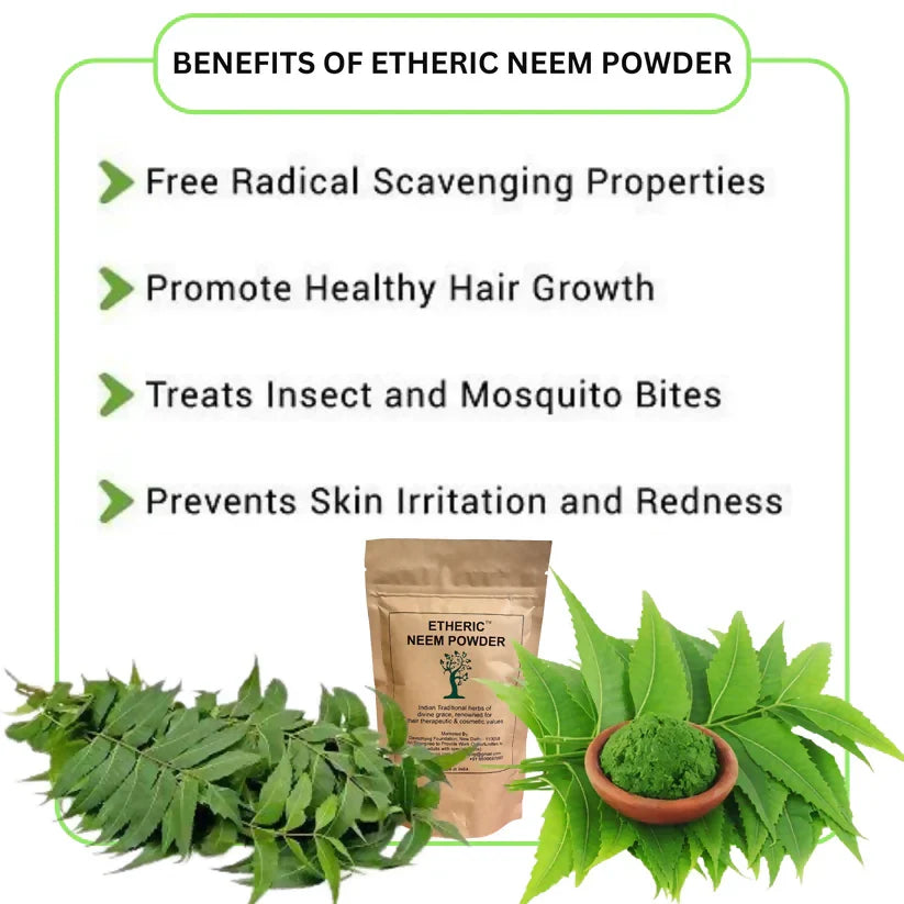 Etheric Neem Powder – Natural Herbal Face Pack & Skin Care Treatment