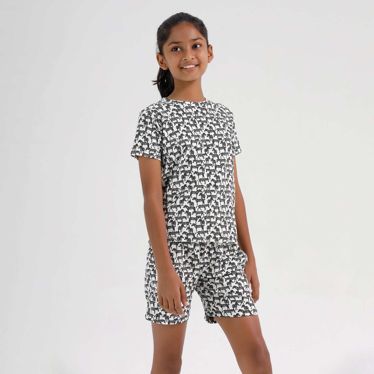 Chilins Kids Girls Cotton Co-ord set Printed 
